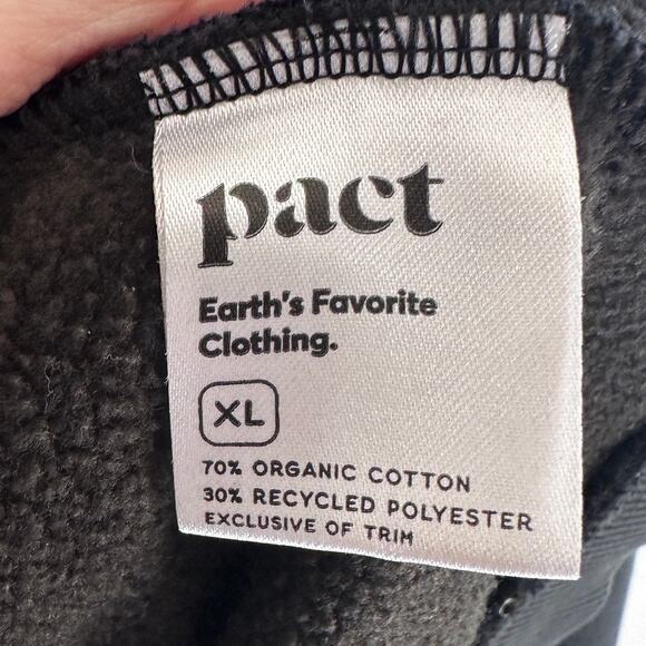 PACT Courtside vneck sweatshirt black size XL - Picture 5 of 6